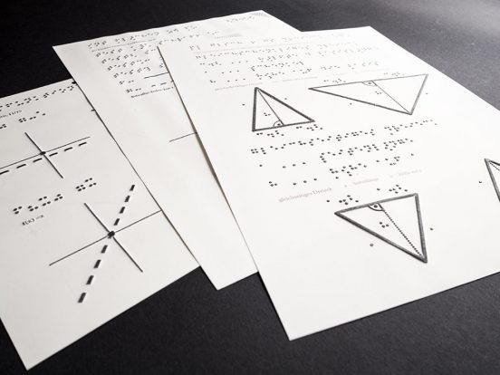 3 Pages swell paper with maths graphics and formulas on a black background.